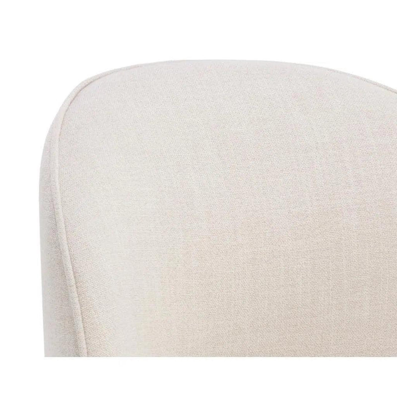 Cavoli Fabric Swivel Armless Dining Chair - LOOMLAN - SUNPAN - Dining Chairs