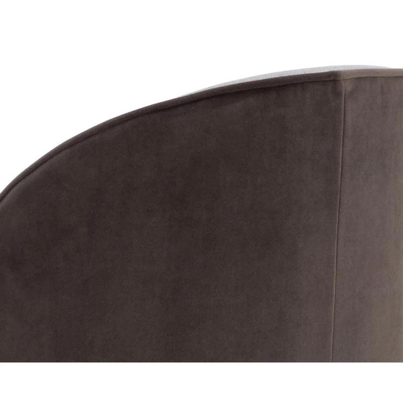 Cavoli Fabric Swivel Armless Dining Chair - LOOMLAN - SUNPAN - Dining Chairs