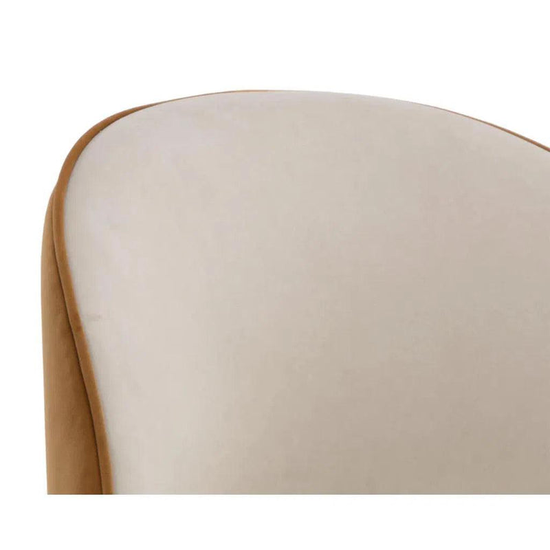 Cavoli Fabric Swivel Armless Dining Chair - LOOMLAN - SUNPAN - Dining Chairs