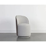 Cavoli Fabric Swivel Armless Dining Chair - LOOMLAN - SUNPAN - Dining Chairs