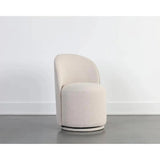 Cavoli Fabric Swivel Armless Dining Chair - LOOMLAN - SUNPAN - Dining Chairs