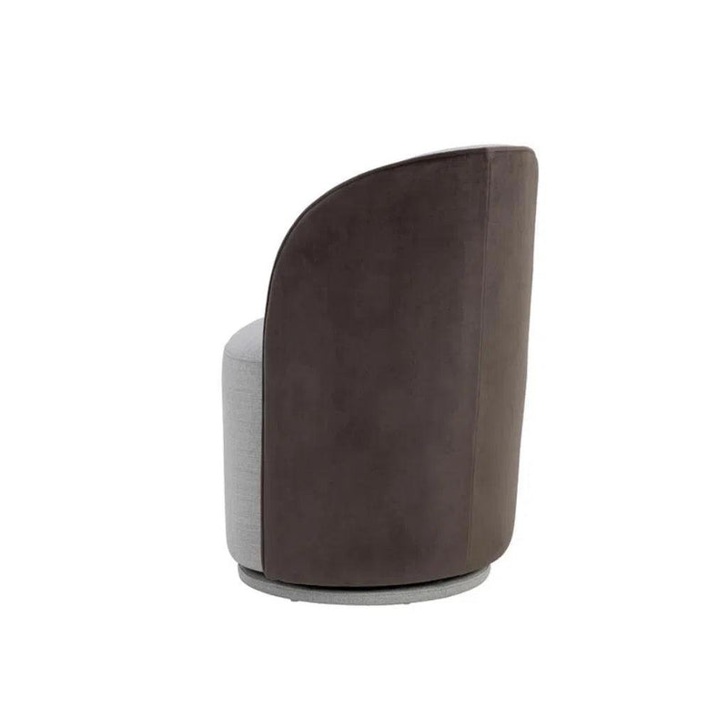 Cavoli Fabric Swivel Armless Dining Chair - LOOMLAN - SUNPAN - Dining Chairs