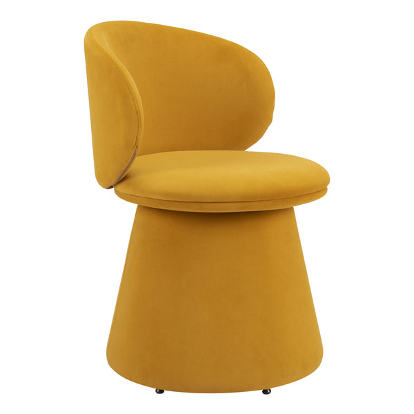 Oblic Orange Swivel Armless Dining Chair