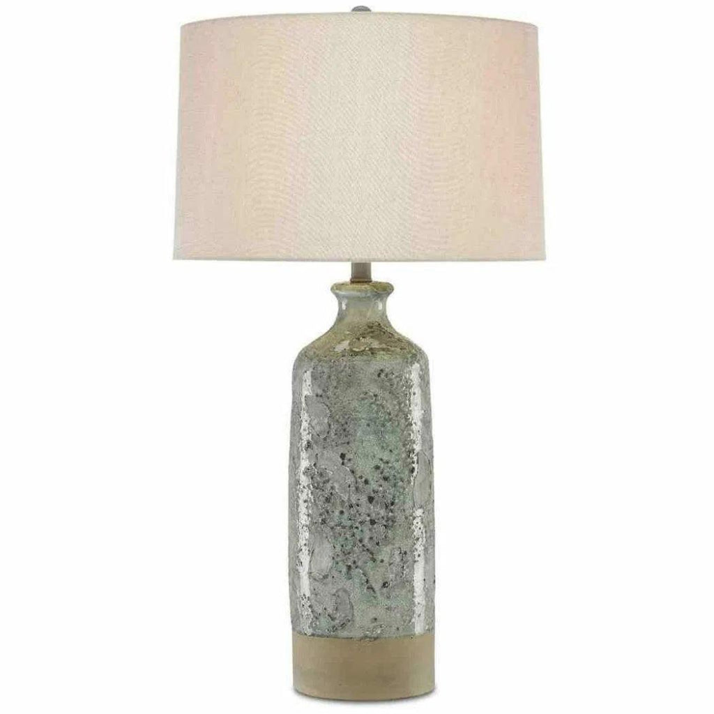 Celadon Crackle Gray Stargazer Table Lamp - LOOMLAN - Currey & Co - Table Lamps