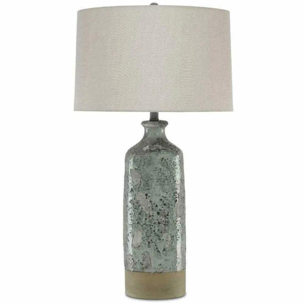 Celadon Crackle Gray Stargazer Table Lamp - LOOMLAN - Currey & Co - Table Lamps