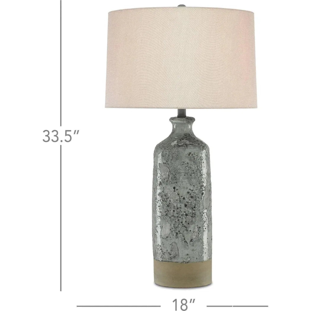 Celadon Crackle Gray Stargazer Table Lamp - LOOMLAN - Currey & Co - Table Lamps