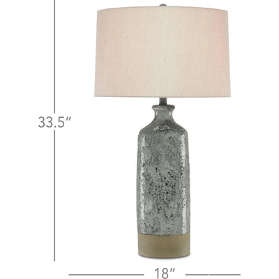 Celadon Crackle Gray Stargazer Table Lamp - LOOMLAN - Currey & Co - Table Lamps