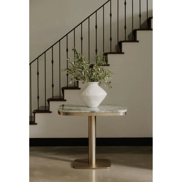 Celeste Green Marble & Iron Square Cafe Table - LOOMLAN - Moe's Home - Coffee Tables