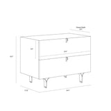 Celine Wooden Stylish Large Nightstand - LOOMLAN - SUNPAN - Nightstands
