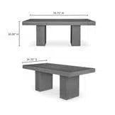 Cement Outdoor Dining Table Grey - LOOMLAN - Moe's Home - Outdoor Dining Tables