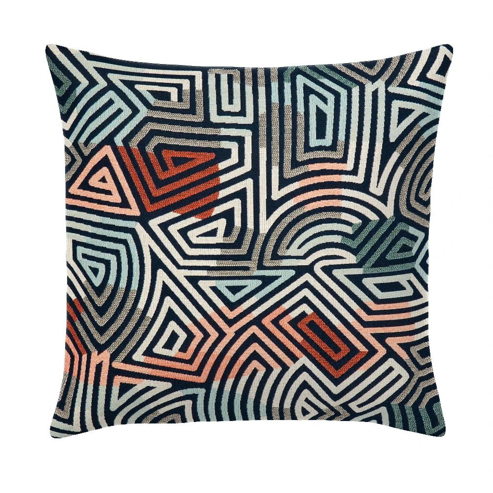 Centric Earthern Handmade Outdoor Pillow - LOOMLAN - Earnest Collection - Outdoor Pillows