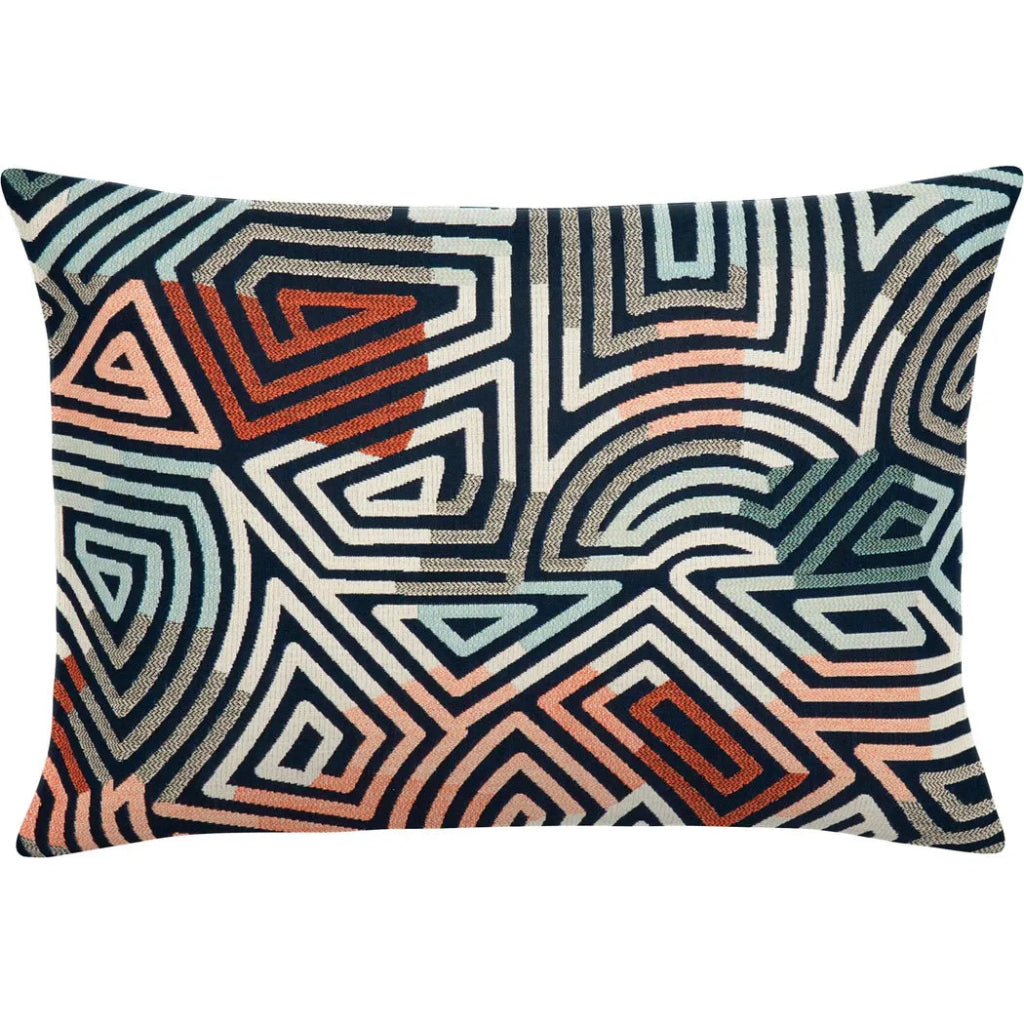 Centric Earthern Handmade Outdoor Pillow - LOOMLAN - Earnest Collection - Outdoor Pillows