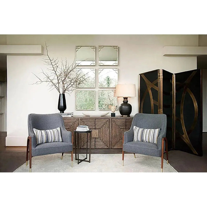 Ceruse Brown Morombe Cocoa Credenza Sideboard - LOOMLAN - Currey & Co - Sideboards