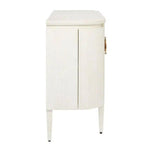 Ceruse White Brass Briallen White Demi - Lune - LOOMLAN - Currey & Co - Accent Cabinets