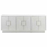 Ceruse White Morombe Whitewashed Credenza Sideboard - LOOMLAN - Currey & Co - Sideboards