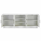 Ceruse White Morombe Whitewashed Credenza Sideboard - LOOMLAN - Currey & Co - Sideboards