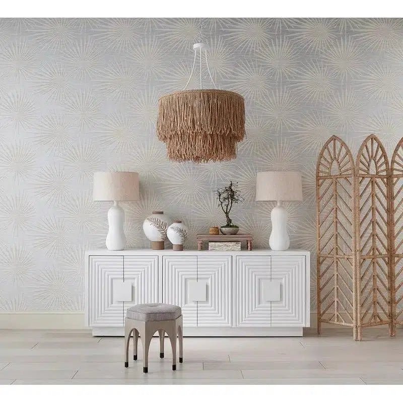 Ceruse White Morombe Whitewashed Credenza Sideboard - LOOMLAN - Currey & Co - Sideboards