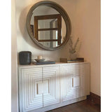 Ceruse White Morombe Whitewashed Credenza Sideboard - LOOMLAN - Currey & Co - Sideboards
