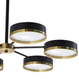 Oswin Chandelier Modern Black And Gold Iron Lighting