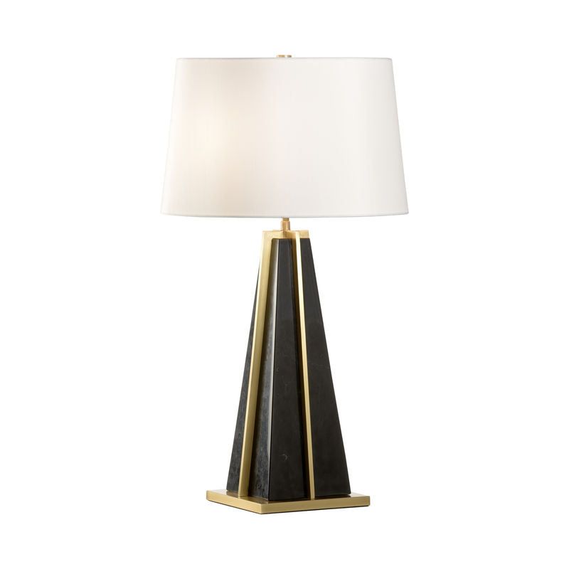 Portofino Marble Made Table Lamp - Nero Marquina