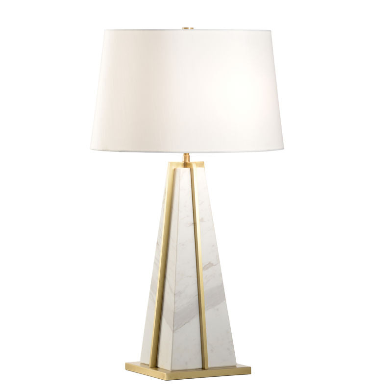 Portofino Marble Made Table Lamp - Nero Marquina