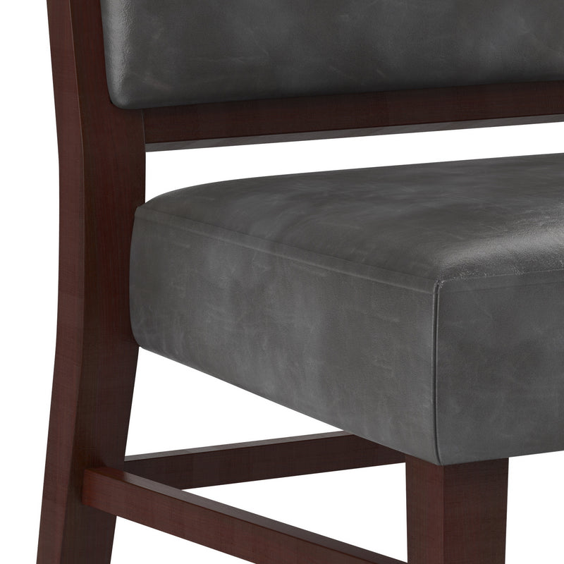 Citizen Dining Chair Overcast Grey Modern Faux Leather