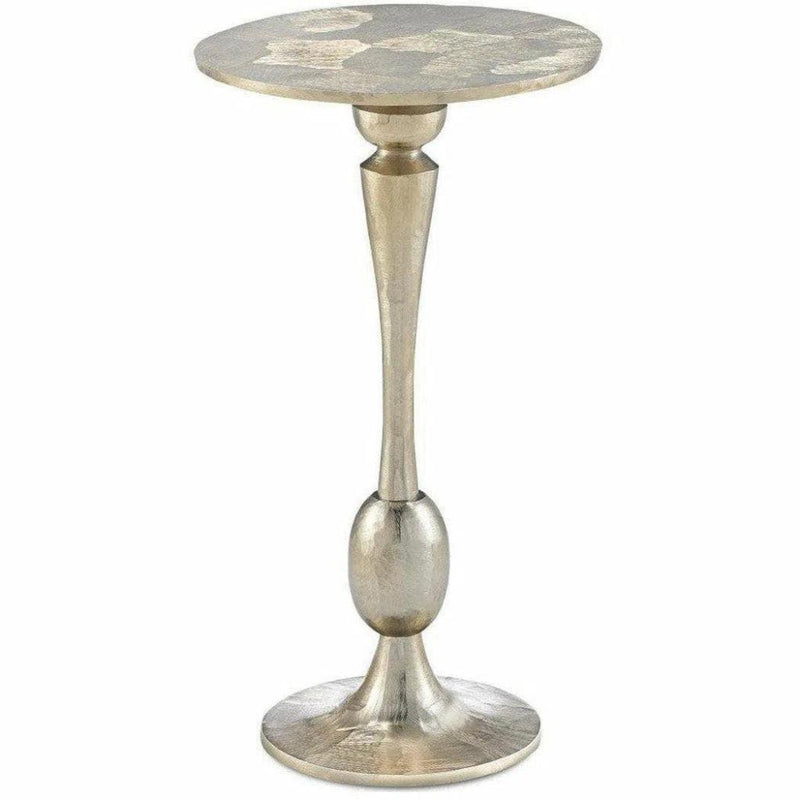 Champagne Gold Talia Champagne Accent Table - LOOMLAN - Currey & Co - Side Tables