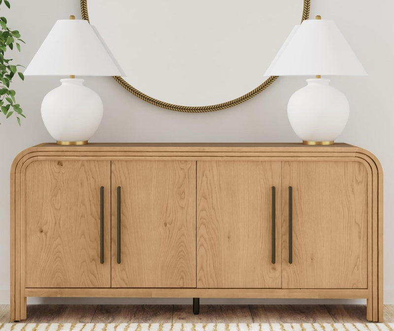 Chandler Wooden Brown Sideboard - LOOMLAN - Bassett Mirror - Sideboards