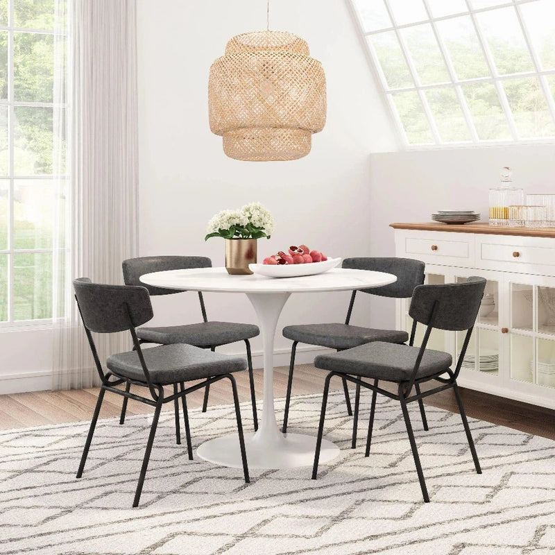 Charon Dining Chair (Set of 2) Vintage Black - LOOMLAN - Zuo Modern - Dining Chairs