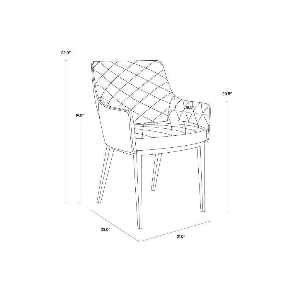 Chase Leather Dining Armchair - LOOMLAN - SUNPAN - Dining Chairs