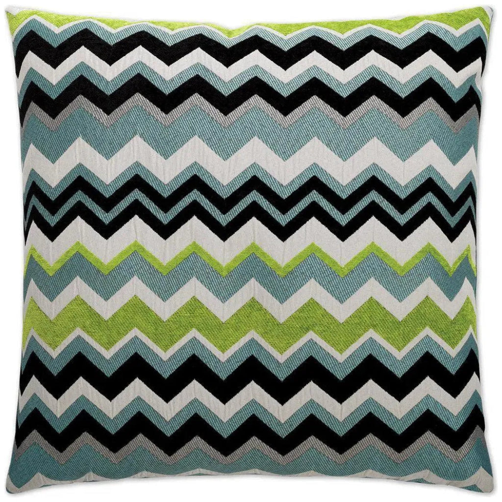 Chevron Green Throw Pillow With Insert - LOOMLAN - Throw Pillows