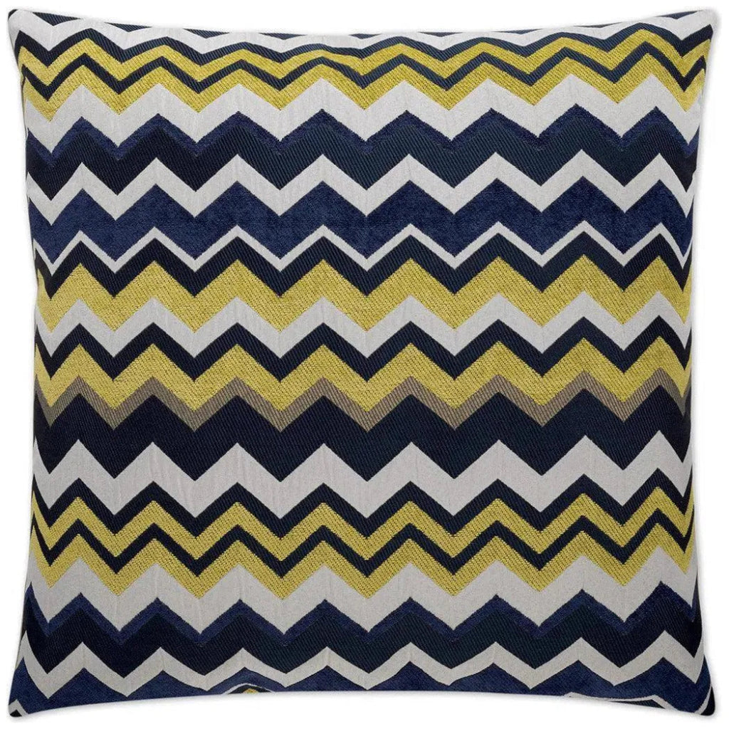 Chevron Navy Blue Throw Pillow With Insert - LOOMLAN - Throw Pillows