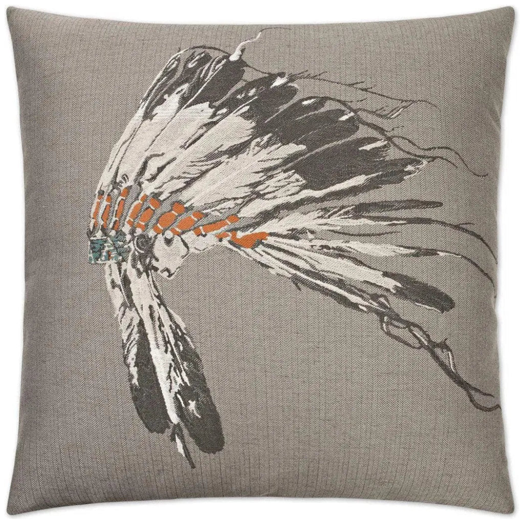 Chief Smoke Grey Throw Pillow With Insert - LOOMLAN - D.V. Kap - Throw Pillows