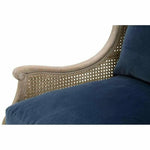 Churchill Club Chair Denim Velvet & Cane - LOOMLAN - Essentials For Living - Club Chairs