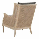 Churchill Club Chair Gray Velvet & Cane - LOOMLAN - Essentials For Living - Club Chairs