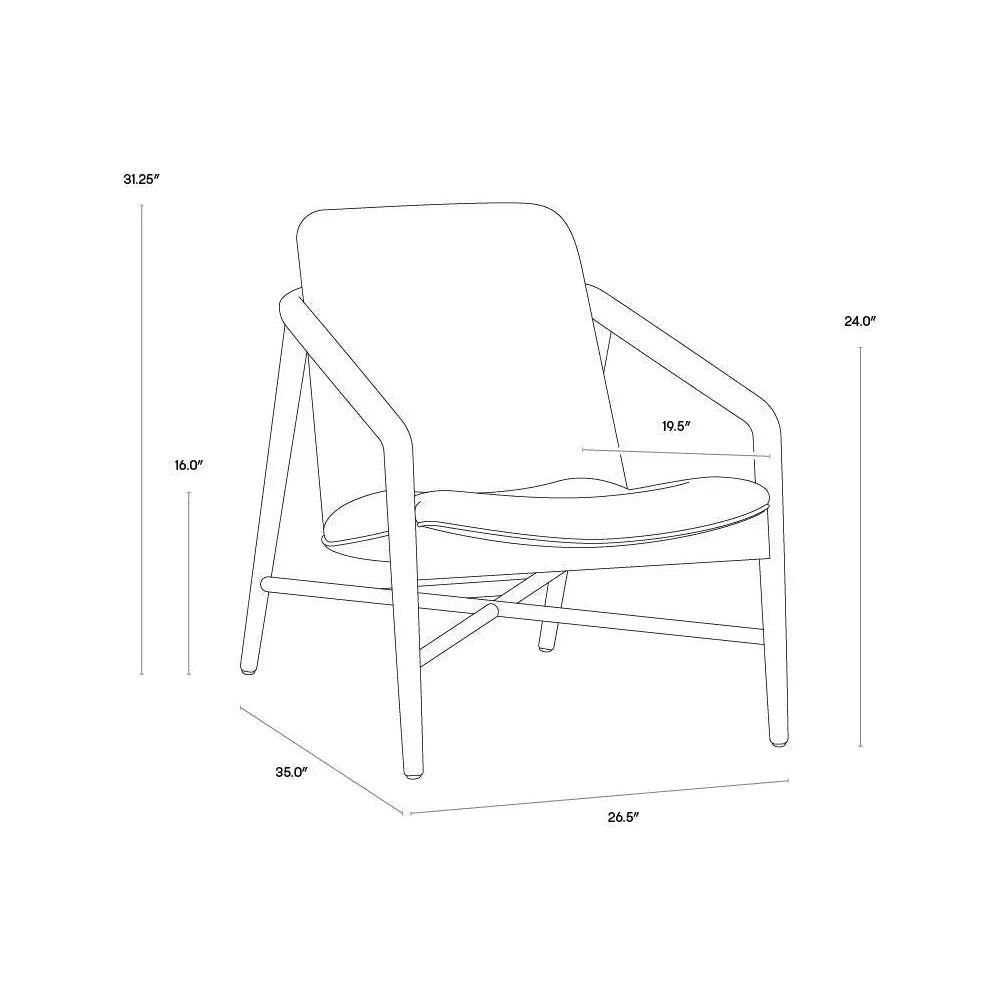 Cinelli Leather Lounge Chair - LOOMLAN - SUNPAN - Accent Chairs