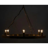 Ciro Metal Chandelier With Brass Finish - LOOMLAN - Noir - Chandeliers