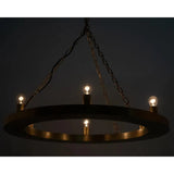 Ciro Metal Chandelier With Brass Finish - LOOMLAN - Noir - Chandeliers