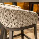 Marbella Upholstered Weather-Resistant Design Outdoor Bar Stool