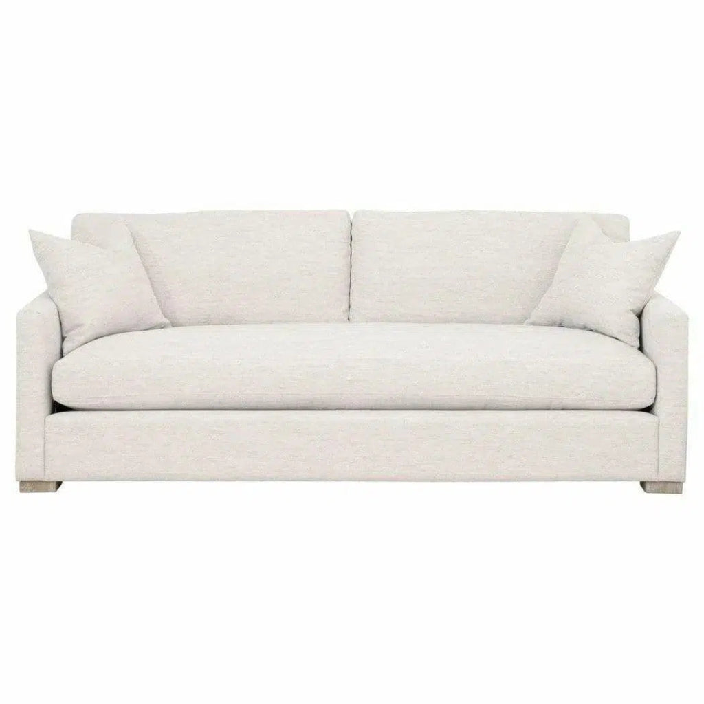 Clara 86" Slim Arm Sofa Stone Basketweave Natural - LOOMLAN - Essentials For Living - Sofas & Loveseats