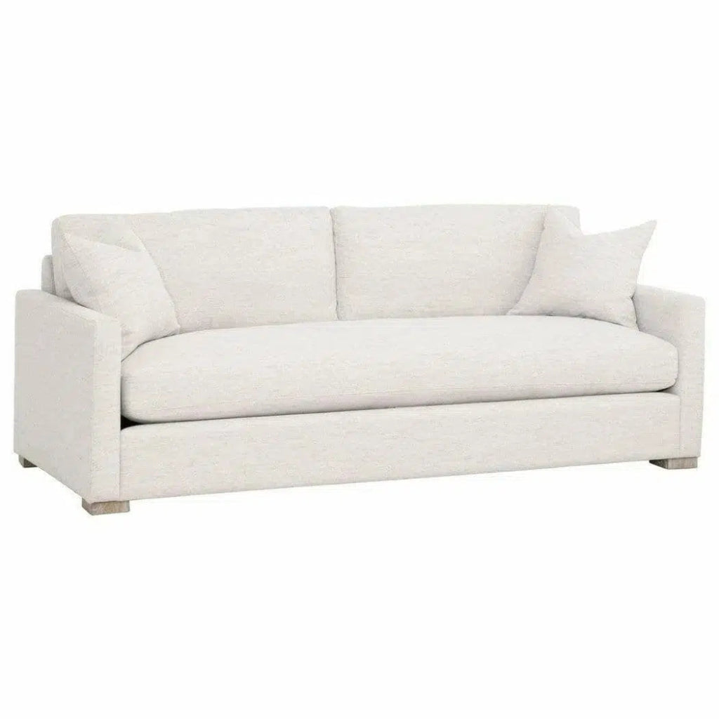 Clara 86" Slim Arm Sofa Stone Basketweave Natural - LOOMLAN - Essentials For Living - Sofas & Loveseats