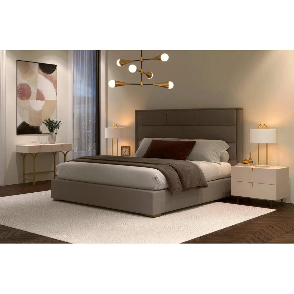 Clara Fabric Luxurious King Bed - LOOMLAN - SUNPAN - Beds