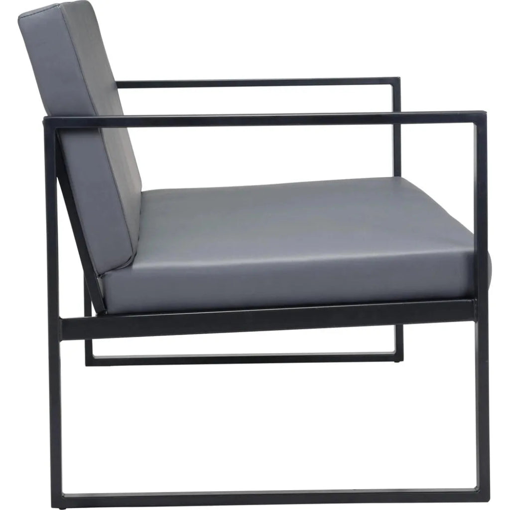 Claremont Sofa Gray in Steel Frame - LOOMLAN - Zuo Modern - Sofas & Loveseats