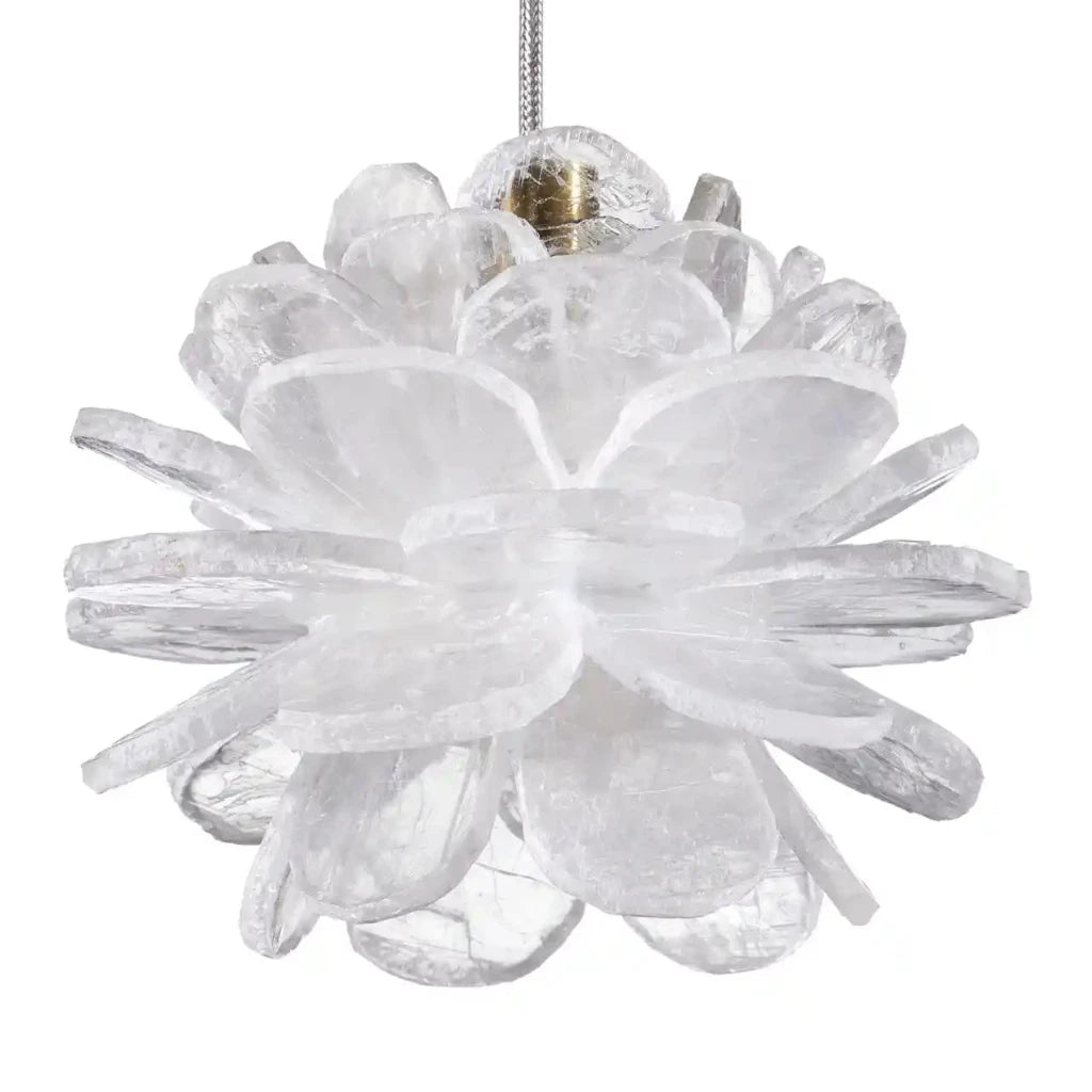 Clarity 1 - Light Selenite Pendant - LOOMLAN - Currey & Co - Pendants