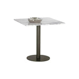 Claudia Marble Top Square Bistro Table - LOOMLAN - SUNPAN - Dining Tables