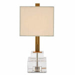 Clear Antique Brass Chiara Table Lamp - LOOMLAN - Currey & Co - Table Lamps