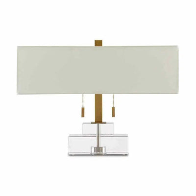 Clear Antique Brass Chiara Table Lamp - LOOMLAN - Currey & Co - Table Lamps