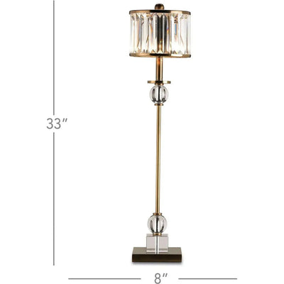 Clear Antique Brass Parfait Table Lamp - LOOMLAN - Currey & Co - Table Lamps