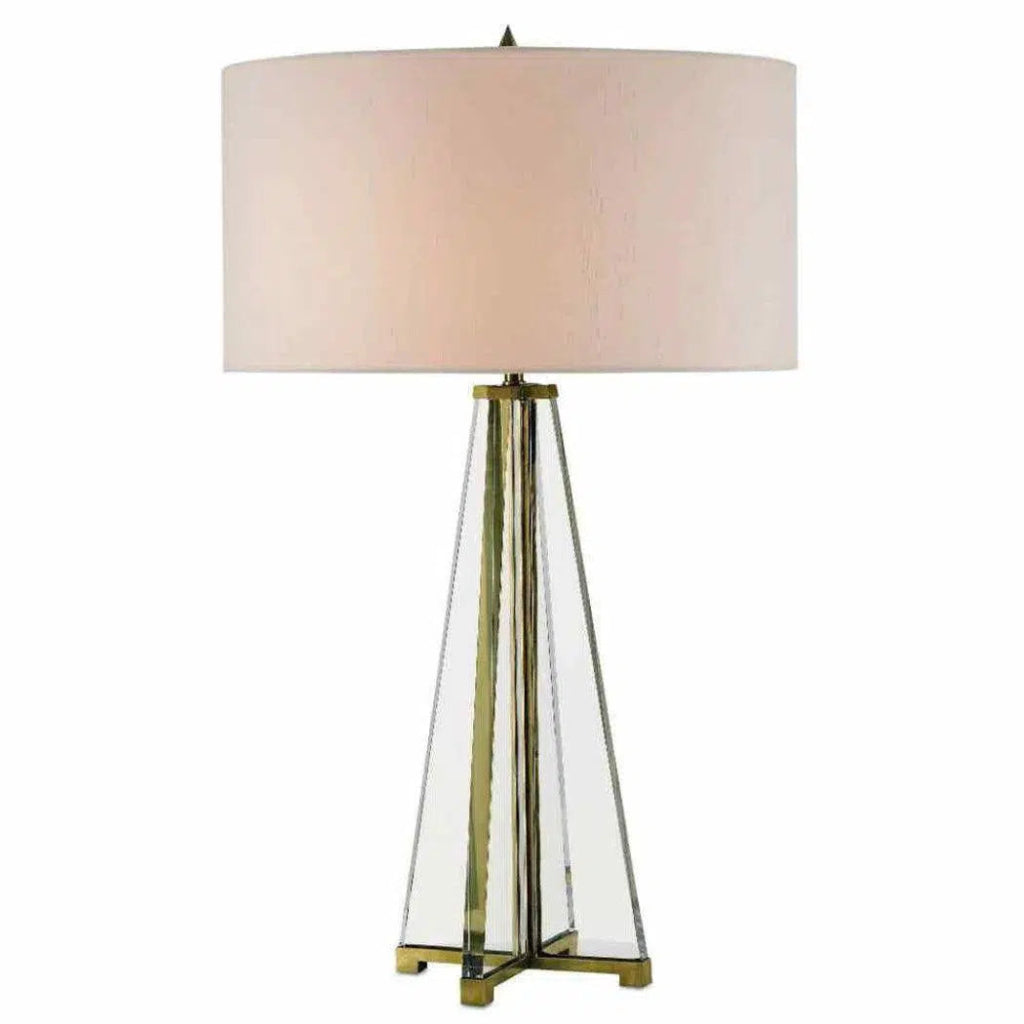 Clear Brass Lamont Table Lamp - LOOMLAN - Currey & Co - Table Lamps