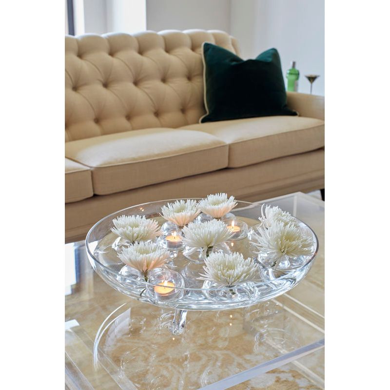 Clear Glass Made Footed Bowl - LOOMLAN - Wildwood - Boxes & Bowls